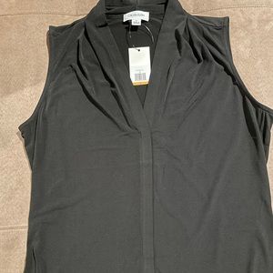 Calvin Klein Black Sleeveless Blouse - Size Small